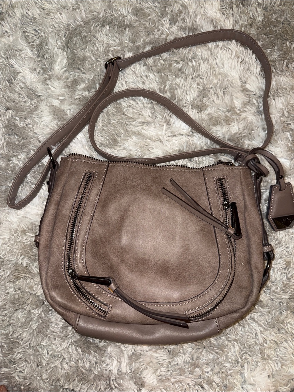 Jessica Simpson Etoupe faux crossbody bag